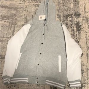Gray and white jacket